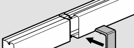 Накладка на стык - для мини-каналов DLP-S 15x10