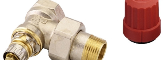 Термоклапан угловой с настройкой - RA-N-25, RP 1''