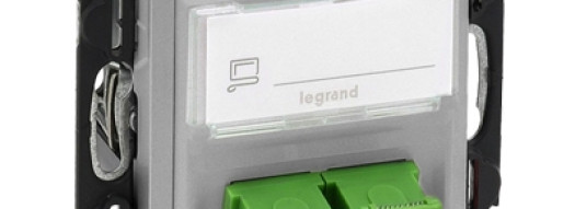 Оптическая розетка для оптоволоконных кабелей SС/APС - Valena Life - алюминий