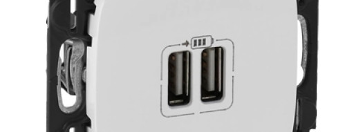 Зарядное устройство USB Type A+A - Valena Allure - белый