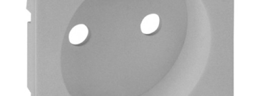 Лицевая панель для розетки 2К - Valena Life - алюминий