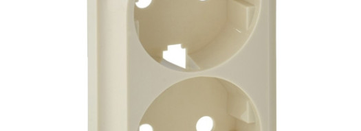 Лицевая панель для двойной силовой розетки 2х2К+З - Valena Life - слоновая кость