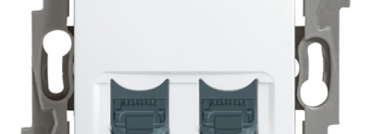 Двойная информационная розетка RJ45 6 UTP - Niloe - белый