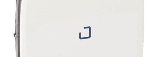 Лицевая панель с символом ''звонок" и подсветкой - Valena Allure - белый