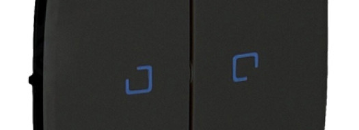 Лицевая панель двухклавишная с подсветкой - Valena Allure - черный