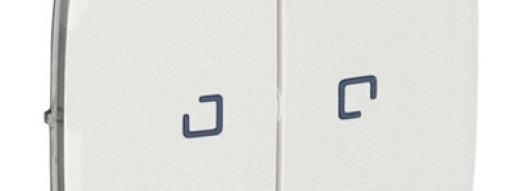 Лицевая панель двухклавишная с подсветкой - Valena Allure - жемчуг