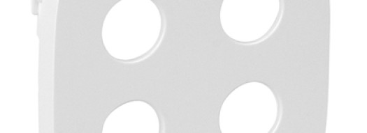 Лицевая панель для двойной аудиорозетки ''банан" - Valena Allure - белый