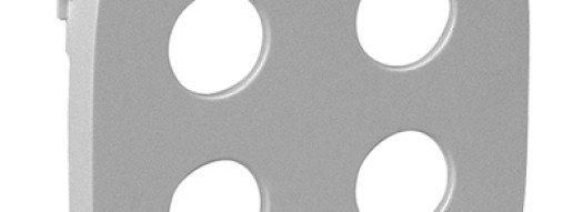 Лицевая панель для двойной аудиорозетки ''банан" - Valena Allure - алюминий