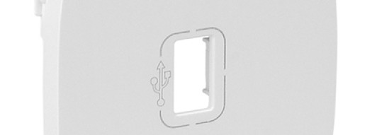 Лицевая панель для розетки USB 3.0 с кабелем - Valena Allure - белый