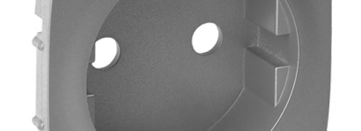 Лицевая панель для розеток 2К+З - Valena Allure - алюминий