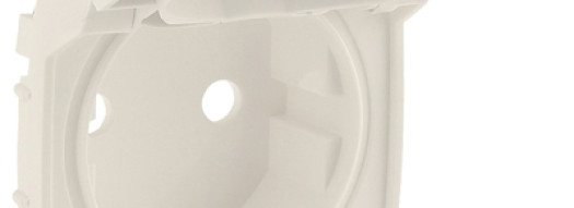 Лицевая панель для розеток 2К+З с откидной крышкой - Valena Allure - слоновая кость