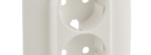 Лицевая панель для двойной силовой розетки 2х2К+З - Valena Allure - жемчуг