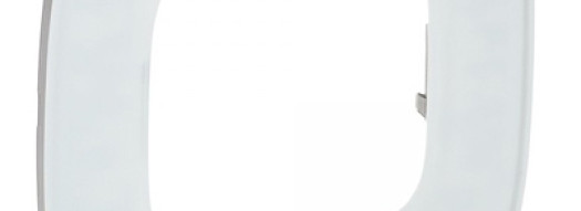 Рамка 4 поста - Valena Allure - белое стекло