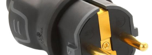 Вилка 2К+3 - серия Элиум - 16 А резина - черный