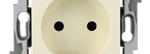 Розетка 2К со шторками - Niloe - слоновая кость