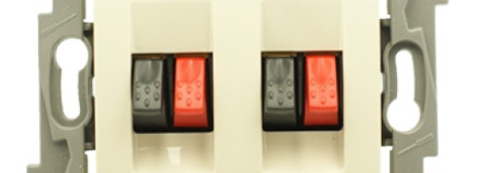 Двойная розетка для колонок - Niloe - слоновая кость