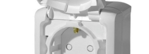 Розетка 2К+З с защитными шторками IP44 - Forix - белый