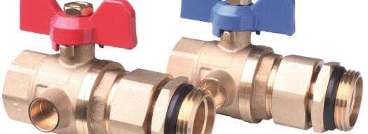 Комплект шаровых кранов FHF-BV - с гнездом для установки термометра