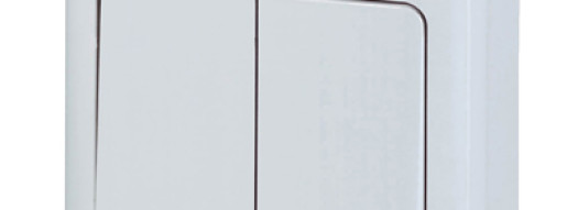 Выключатель двухклавишный IP44 - Forix - белый