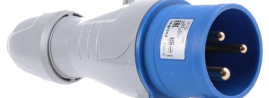 Прямая вилка 2К+З 32A 230В IP44 - P17 Tempra Pro