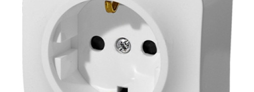 Розетка 2К+З с защитными шторками - Forix - белый