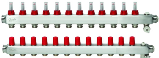 Коллектор из нержавеющей SSM-F стали с расходомерами - Manifold 12+12