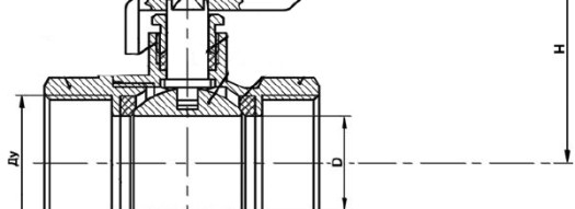 Кран шаровой из латуни с внутренней резьбой 1/2'' - Tecofi