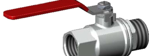 Кран шаровой из латуни с наружной и внутренней резьбой 1'' - Tecofi