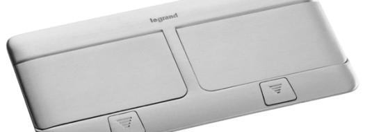 Выдвижной розеточный блок - 6 модулей - алюминий