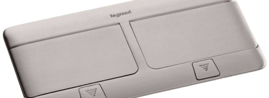 Выдвижной розеточный блок - 6 модулей - нержавеющая сталь