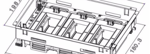 Комплект суппорта напольной коробки - 16/24 модулей
