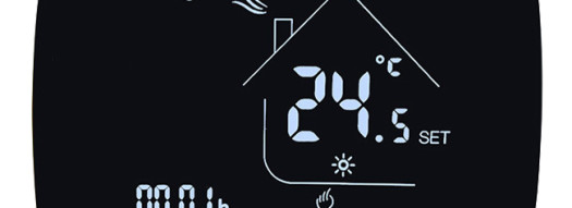 Терморегулятор для электрических теплых полов 16A - черный