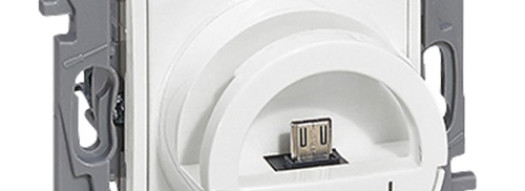 Розетка dock micro USB 2400 мА - Niloe - белый