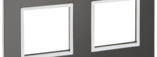 Рамка 2x2 модуля - Arteor - Brushed Metal Black