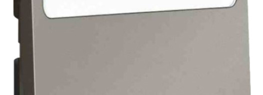 Переключатель одноклавишный с индикатором и с label-holder - 2 модуля - Arteor - Magnesium