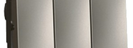 Выключатель трехклавишный - 2 модуля - Arteor - Magnesium