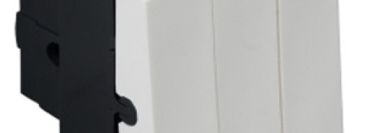 Переключатель с выключателем - 2 модуля - Arteor - White