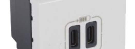 Двойная розетка USB C-тип 3A - 2 модуля - Arteor - White