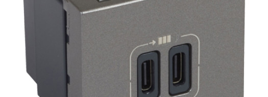 Двойная розетка USB C-тип 3A - 2 модуля - Arteor - Magnesium