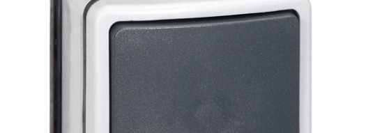 Выключатель кнопочный с подсветкой, Н.О.+Н.З. контакты - Plexo IP66 - серый