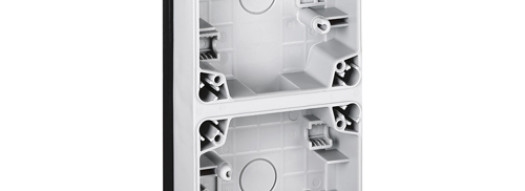 Монтажная коробка вертикальная - 2 поста - Plexo IP66 - серый