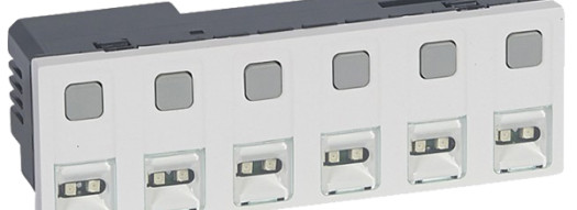 Блок вызова - 6 модулей 12В - Mosaic Eliocad - белый