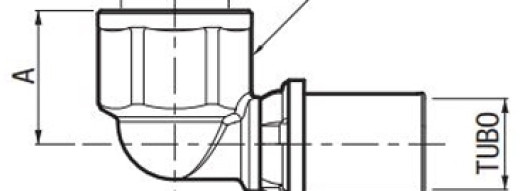 Пресс-угол с наружной резьбой 20х1/2'' - F.I.V. - никелированный