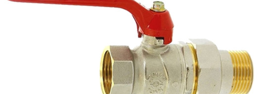 Кран шаровой с внутренней и наружной резьбой и ручкой 1'' - F.I.V. - никелированный