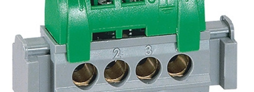 Клеммная колодка IP2X 47мм - земля - зеленый