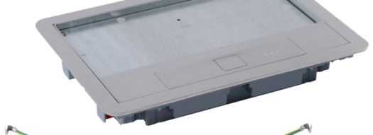 Крышка для напольной коробки - 8/12 модулей - нержавеющая сталь