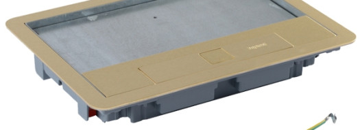 Крышка для напольной коробки - 8/12 модулей - латунь