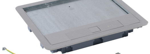 Крышка для напольной коробки - 12/18 модулей - нержавеющая сталь