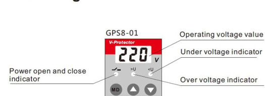 Реле напряжения с LED дисплеем 63A - GEYA