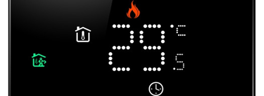 Терморегулятор для теплого пола 16A/3A - черный